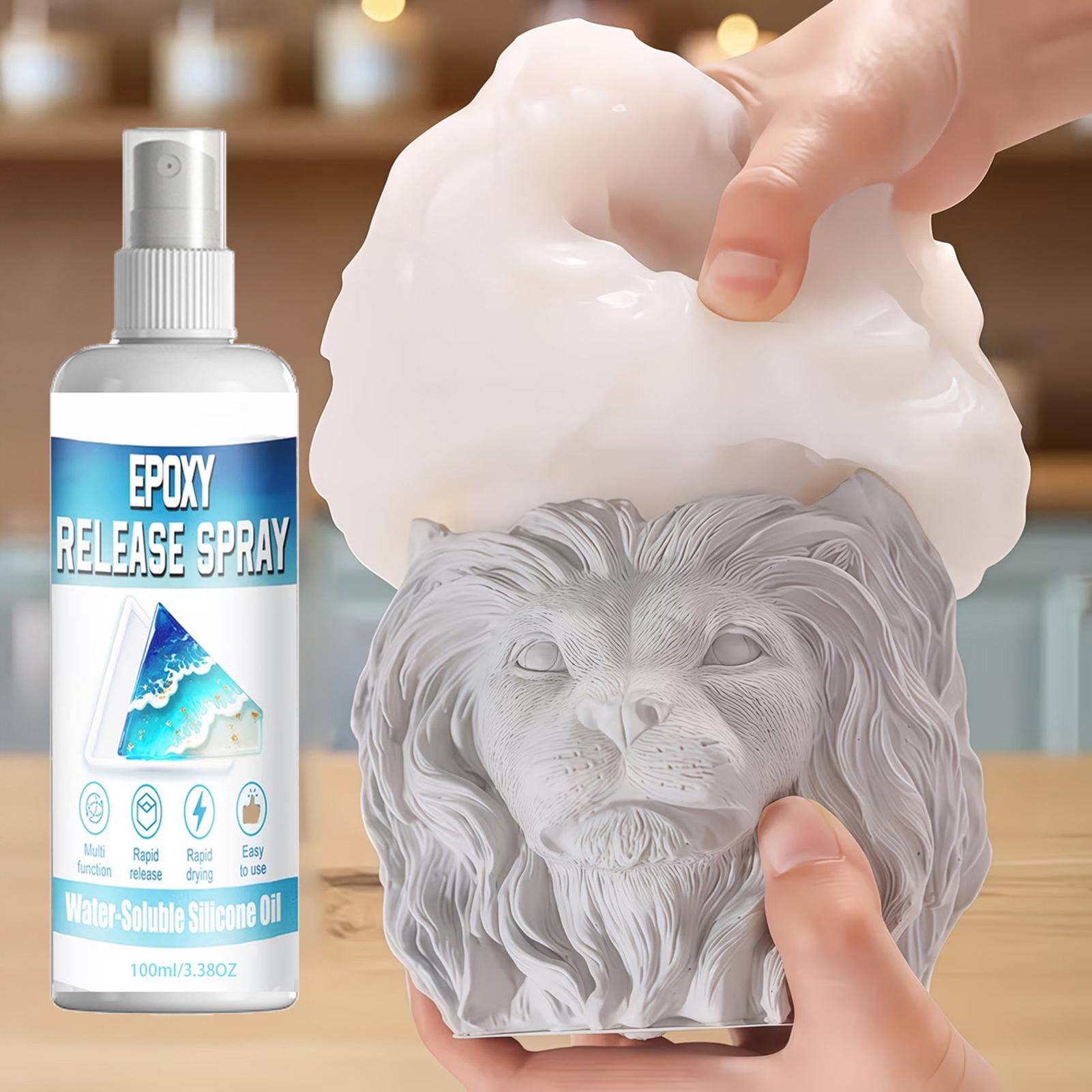 Resin Art Guide - สเปรย์ซิลิโคนสำหรับปลดแม่พิมพ์ สเปรย์อีพ็อกซี่สำหรับปลดแม่พิมพ์ แห้งเร็ว ไม่ติดแม่พิมพ์ ช่วยยืดอายุการใช้งานแม่พิมพ์ ทำความสะอาดง่าย