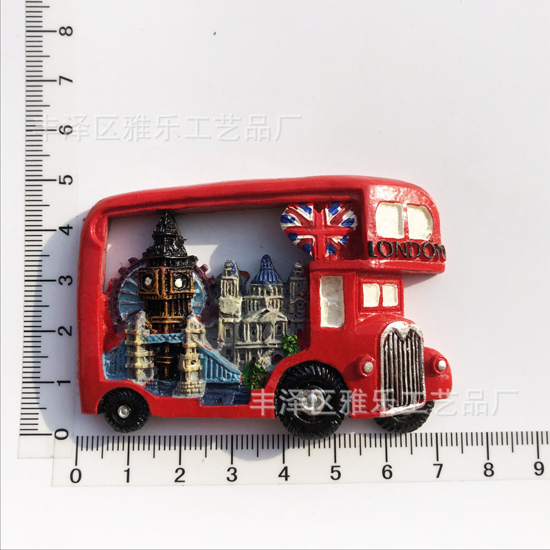 Resin Art Uk - ของที่ระลึกสำหรับนักท่องเที่ยวจากหลายจุดในสหราชอาณาจักร, แม่เหล็กติดตู้เย็น, งานศิลปะตกแต่งเรซิ่น