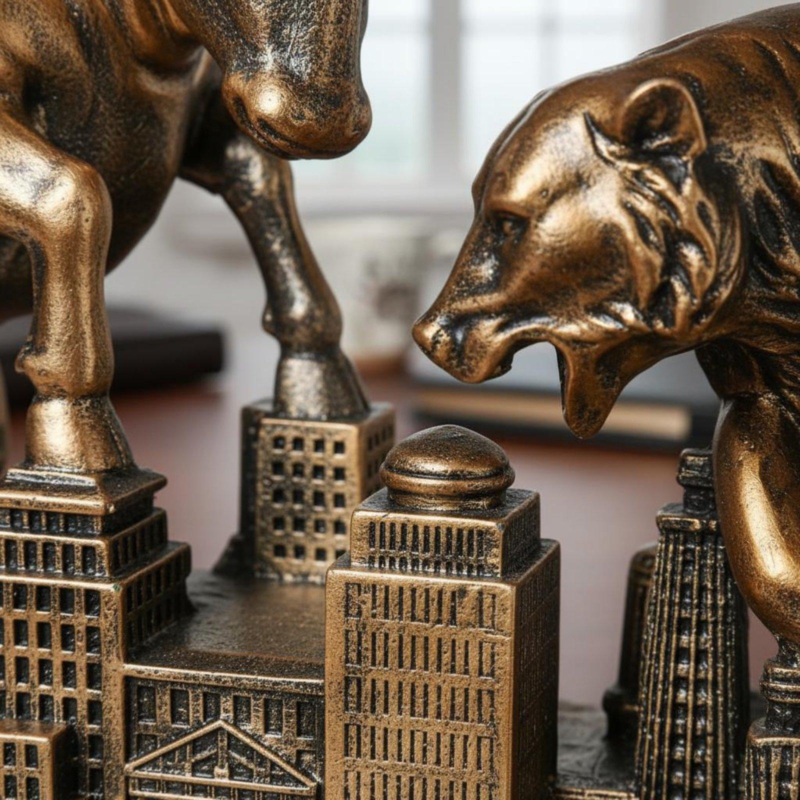 Resin Art Business - รูปปั้นวัวและหมีสร้างแรงบันดาลใจ งานประติมากรรมเรซินศิลปะสมัยใหม่ ของตกแต่งสำหรับงานเฉลิมฉลองทางธุรกิจ
