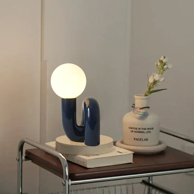 โคมไฟตั้งโต๊ะทรงกลมแก้ว LED สไ - Resin Art Uk บทวิจารณ์และราคา
