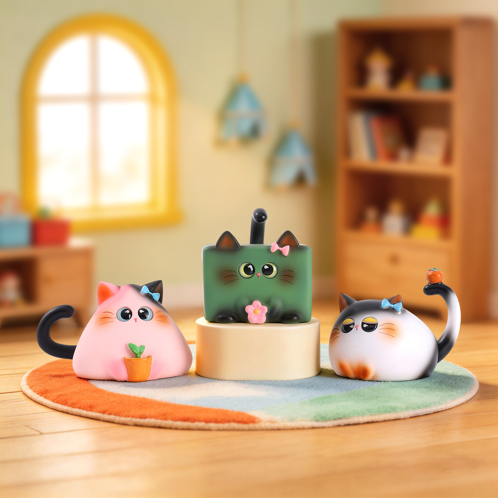 ฟิกเกอร์แมวแบบสุ่ม  งานเรซิ่น  - Resin Art Furniture บทวิจารณ์และราคา