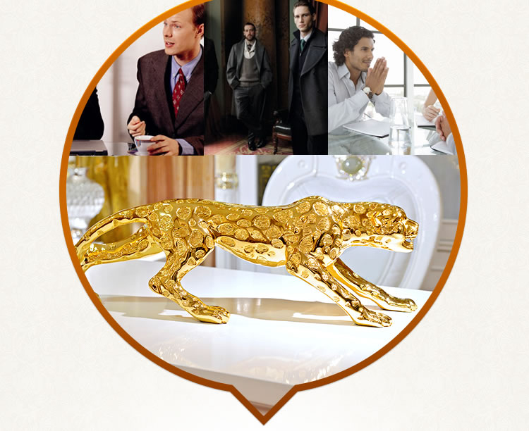 รูปปั้นเสือชีตาห์สีทอง ขนาดใหญ - Resin Art Business บทวิจารณ์และราคา