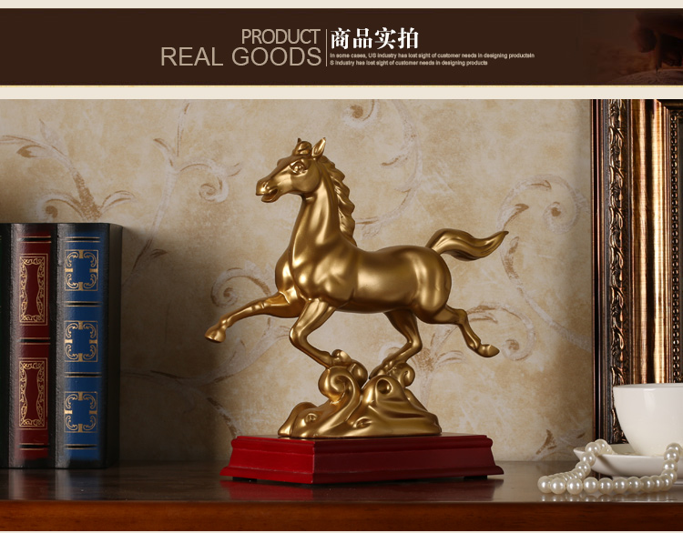 รูปปั้นม้าทองคำ ของตกแต่งบ้าน  - Resin Art Business บทวิจารณ์และราคา