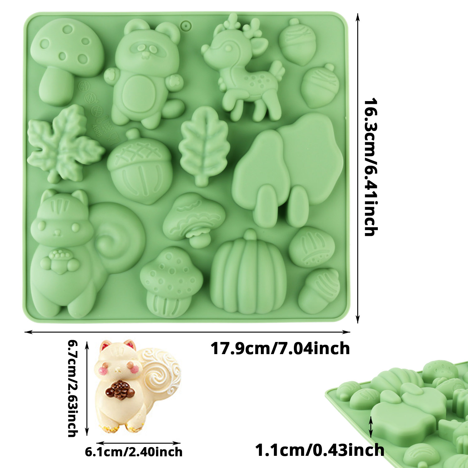 แม่พิมพ์เค้กซิลิโคนรูปสัตว์ 1  - Resin Art Guide บทวิจารณ์และราคา