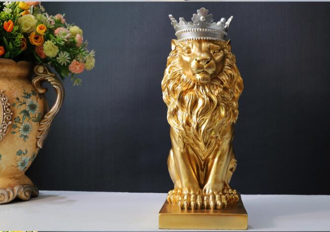รูปปั้นสิงโตทองคำขนาดใหญ่ 34 ซ - Resin Art Business บทวิจารณ์และราคา